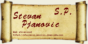 Stevan Pjanović vizit kartica